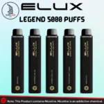 Elux Legend 5000 Puffs 1500mah battery 10ml eliquid disposable vape in Dubai