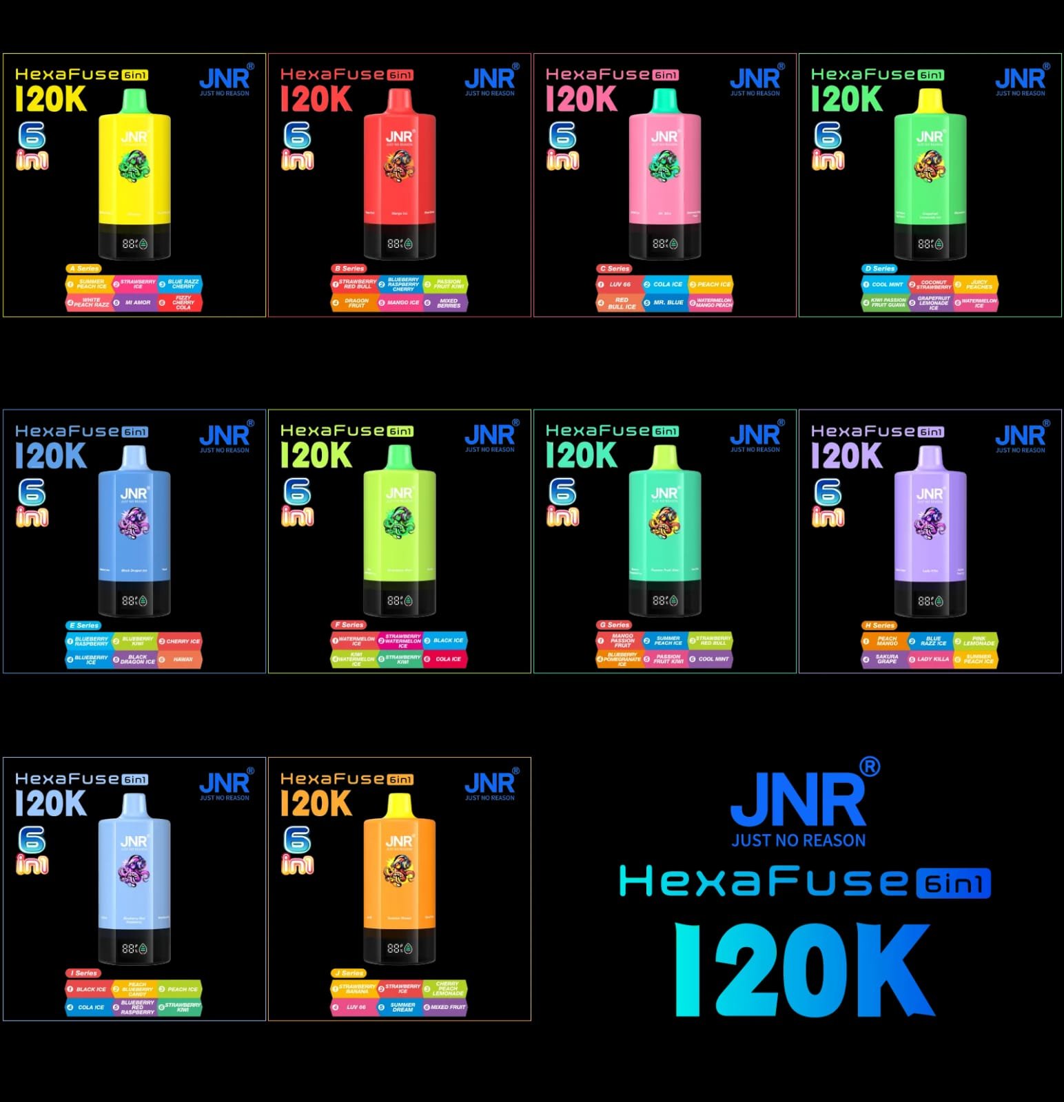 JNR HexaFuse 120K Disposable Vape