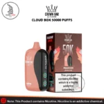 Al Fakher Crown Bar Cloud Box 50000 Puffs 20mg Peach Ice