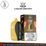 Al Fakher Crown Bar Cloud Box 50000 Puffs 20mg Peach Ice