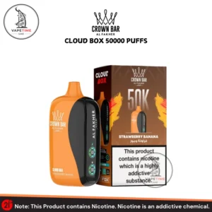 Al Fakher Crown Bar Cloud Box 50000 Puffs 20mg Strawberry Banana