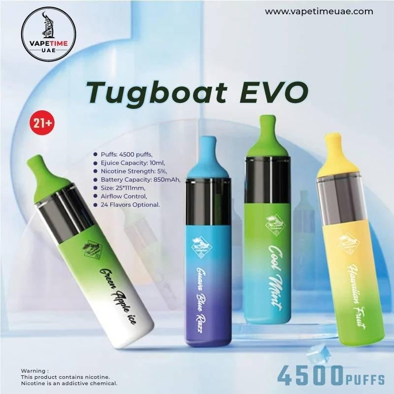 TUGBOAT EVO 4500 PUFFS DISPOSABLE VAPE in UAE