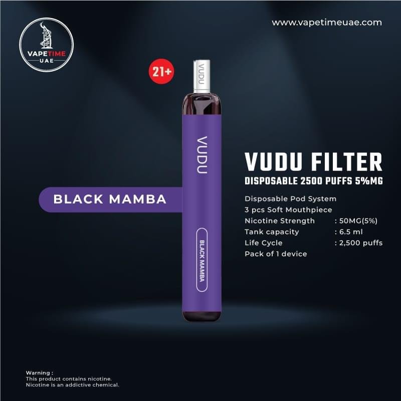 VUDU Filter 2500 Puffs Disposable Vape In UAE
