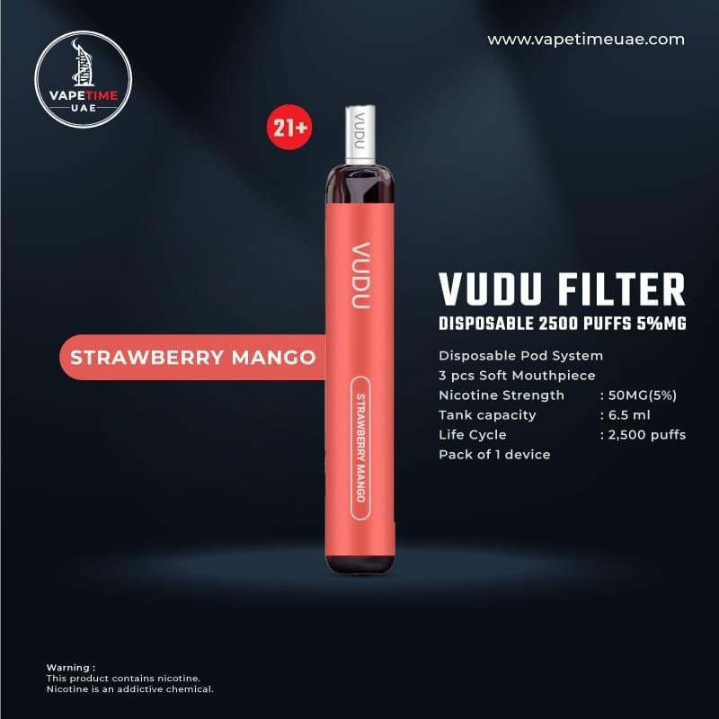 VUDU Filter 2500 Puffs Disposable Vape In UAE
