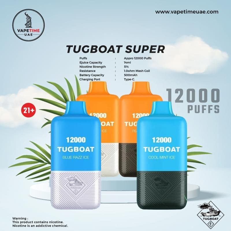 Tugboat Super 12000 Puffs Disposable Vape Tugboat Super 12000 Puffs