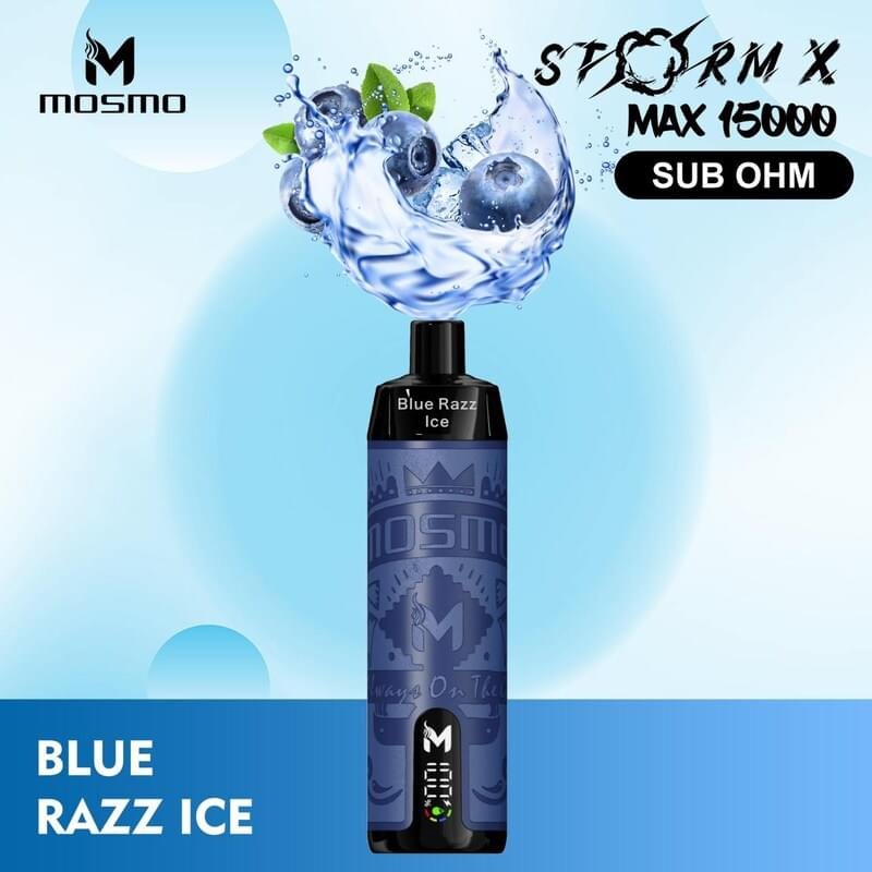 Mosmo Storm X Max 15000 Puffs Blue Razz Ice