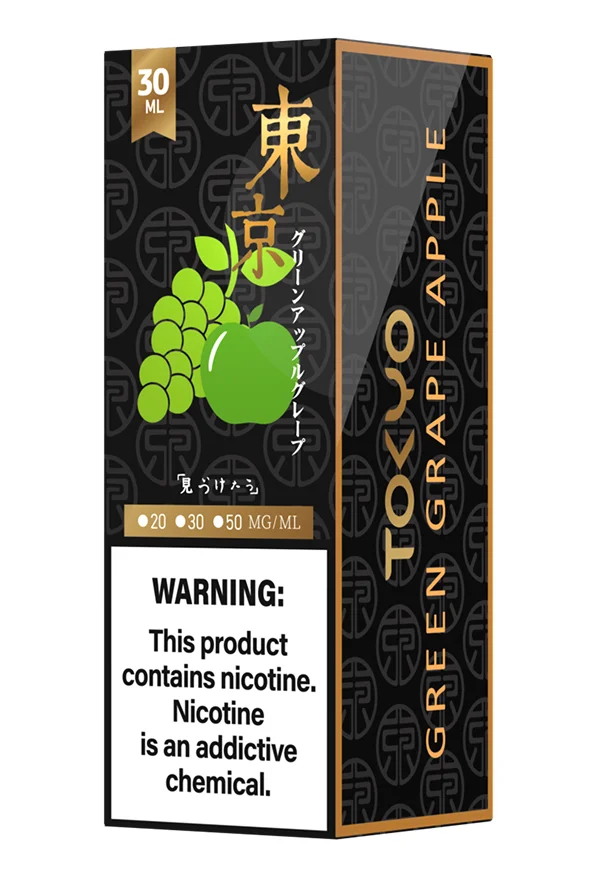 Tokyo Golden Salt Nicotine 30ml E-Liquid 20mg, 30mg, 50mg E-juice Green Grape Apple