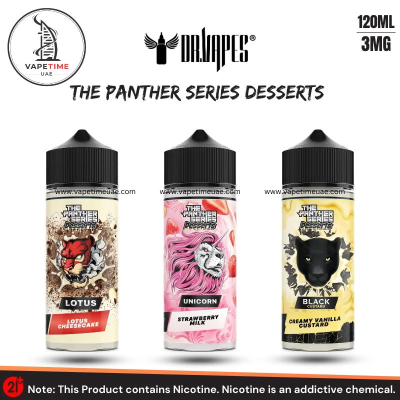 Dr vapes The Panther Series Desserts 120ml e-liquid 3mg juice