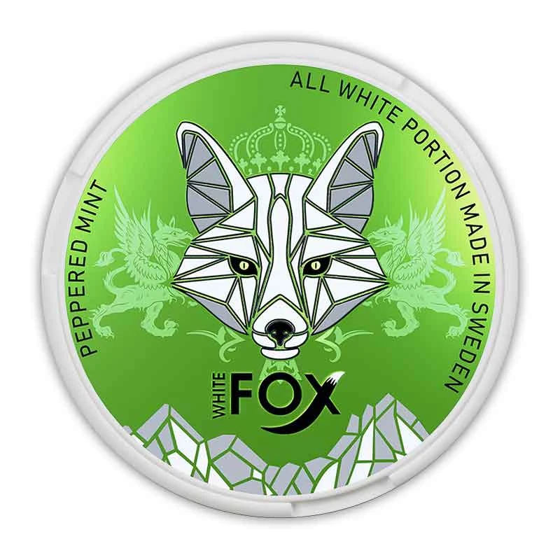 White Fox Nicotine Pouches Peppered Mint 12MG