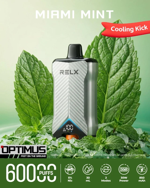Relx Optimus 60000 puffs Miami Mint