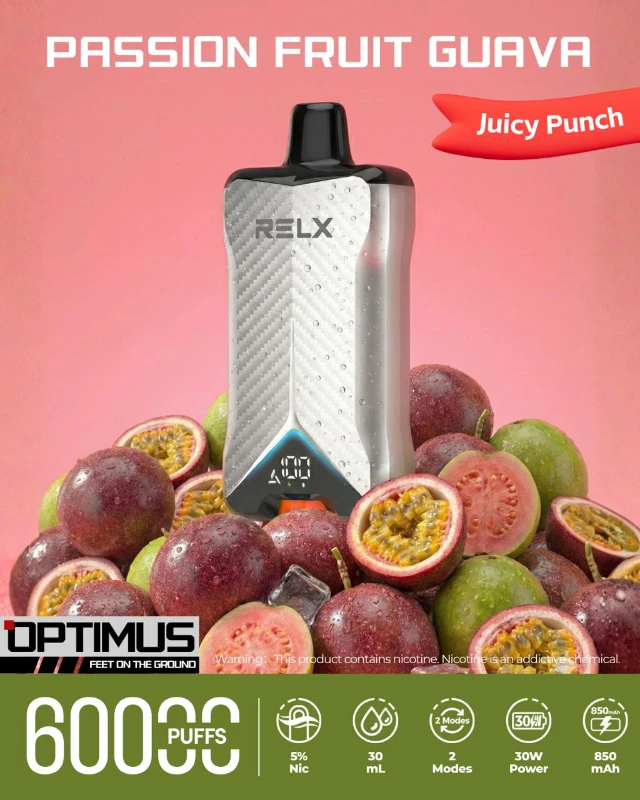 Relx Optimus 60000 puffs Passion Fruit Guava